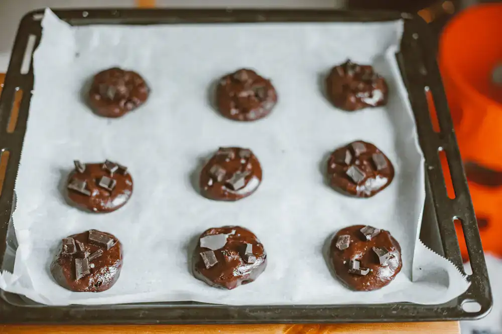 Freshly baked chocolate brownies and cookies